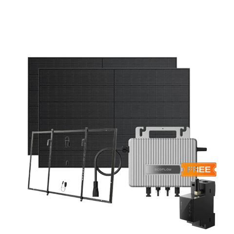 Комплект EcoFlow STREAM Microinverter/2*400W Rigid Solar Panel Combo/Розумний лічильник Smart Meter/Система кріплень для сонячних панелей Balcony Hook Kit EFStreamMI800W+DIY5M+PV3M*4/ZPTSP300-2-AKIT-4/Smart-Meter-Single-Phase/EFA-PTSP300Hook фото