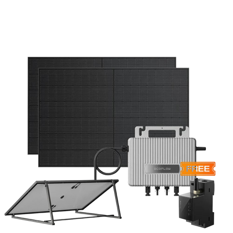 Комплект EcoFlow STREAM Microinverter/2*400W Rigid Solar Panel Combo/Розумний лічильник Smart Meter/Регульований кронштейн для кріплення сонячних панелей Ecoflow EFStreamMI800W+DIY5M+PV3M*4/ZPTSP300-2-AKIT-4/Smart-Meter-Single-Phase/EF-OS-SM003-SMSHEL фото