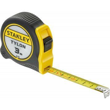 Рулетка STANLEY "Tylon" : 3 м х 12,7 мм. ергономічний корпус пластик + еластомер, Tylon покриття 0-30-687 фото