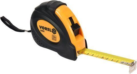 Рулетка з метричною шкалою VOREL : l= 10 м, w= 25 мм, 2 фіксатори [6/60] 10065 фото