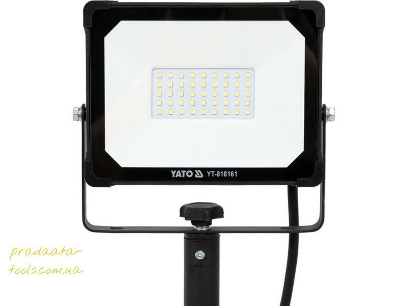 Прожектор з SMD-діодним випромін YATO: 30 Вт, 230 В,2850 Lm, на штативі h=0.6-1.22 м, кабель- 2м [6] YT-818161 фото