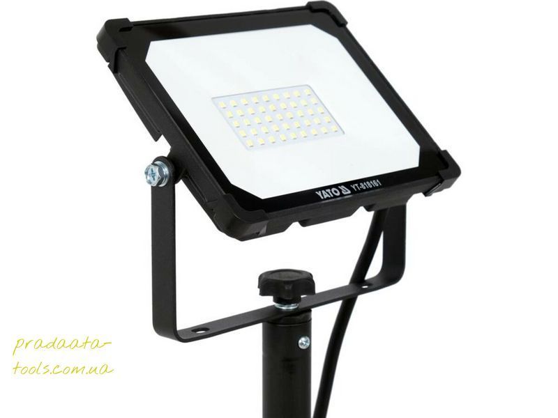 Прожектор з SMD-діодним випромін YATO: 30 Вт, 230 В,2850 Lm, на штативі h=0.6-1.22 м, кабель- 2м [6] YT-818161 фото