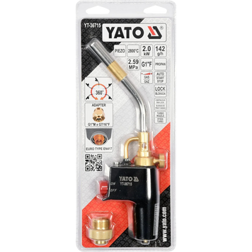 Турбогазовая горелка на баллончик YATO YT-36715 фото