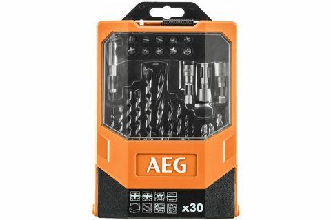 Набір свердл і насадок викруткових AEG: з шпинделем- 1/4", 25 свердл, 21 насадка, 50 шт. в футлярі AAKDD50 фото